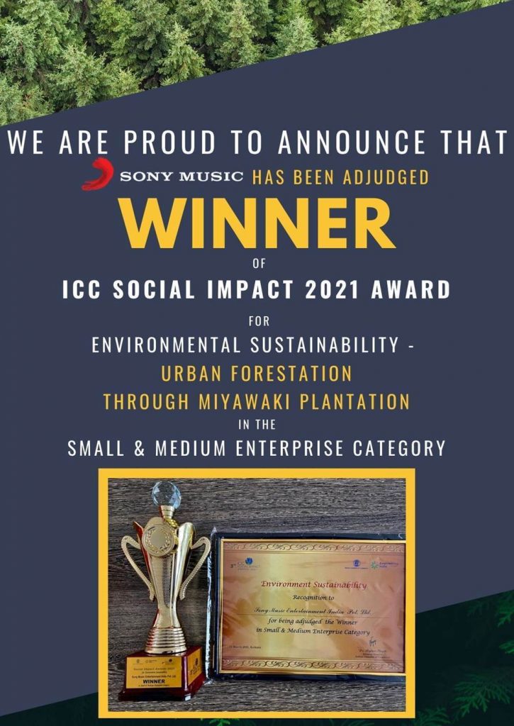 Sony Music India Receives ICC Social Impact 2021 Award